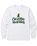 Out of Office, Into the Woods Long Sleeve Shirt - White