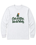 Out of Office, Into the Woods Long Sleeve Shirt - White