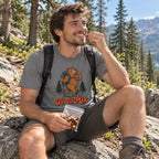 Powered by Trail Mix T-Shirt worn on a hiking trail