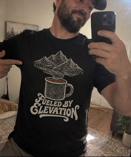 Customer photo from Ricky J. wearing the Fueled by Elevation T-Shirt