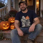 Person wearing the Bigfoot Pumpkin Carver T-Shirt