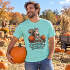 Pumpkin Spice & Deadlifts T-Shirt worn casually