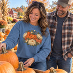 Person wearing the Botanical Pumpkins Sweatshirt