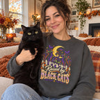 Raised by Black Cats Sweatshirt worn casually