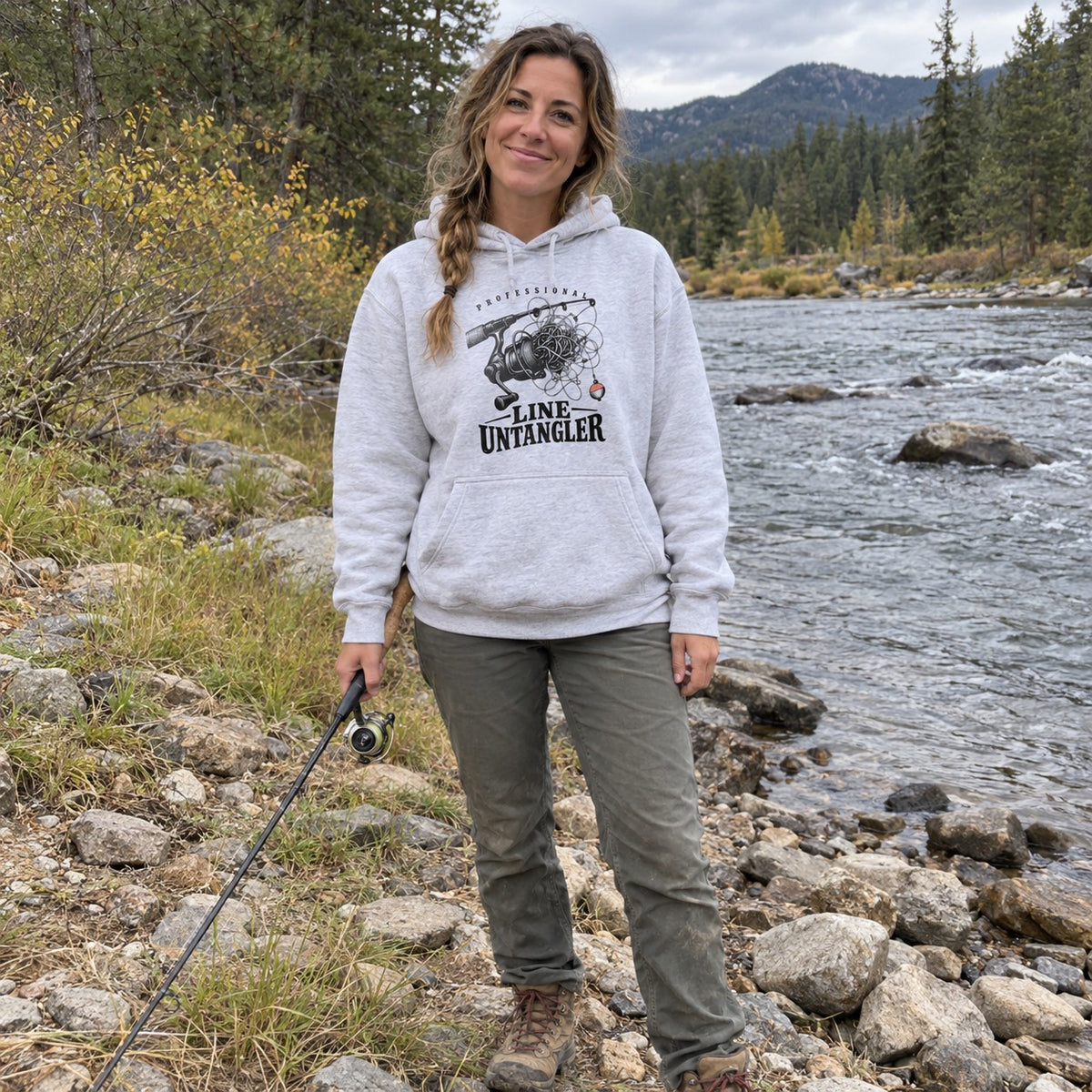 Wearing the Professional Line Untangler Hoodie outdoors