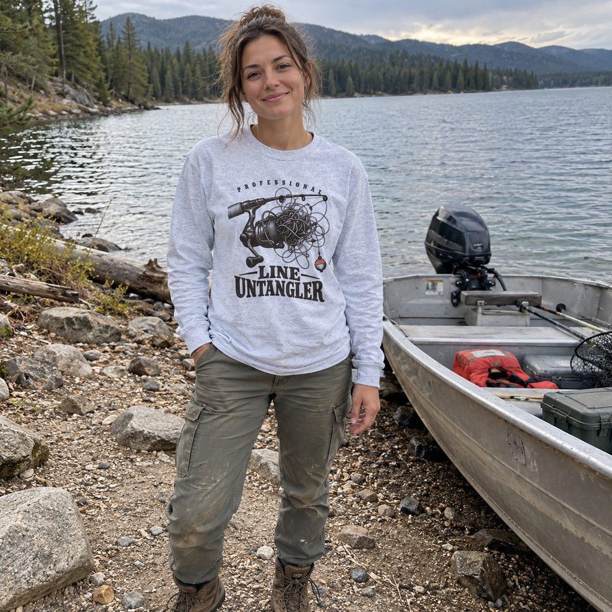 Wearing the Professional Line Untangler Long Sleeve Shirt outdoors