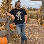 Person wearing the Bigfoot Skeleton Costume T-Shirt