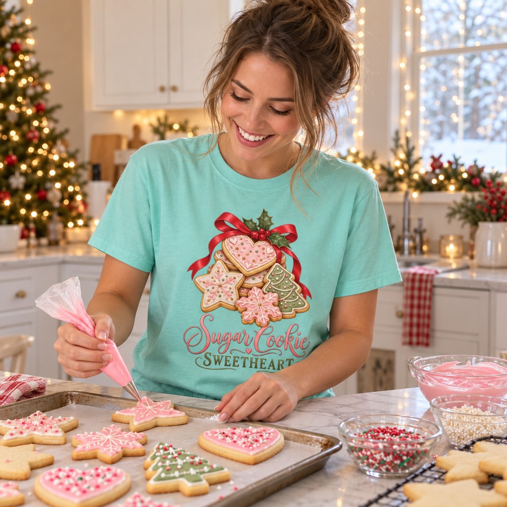 Sugar Cookie Sweetheart T-Shirt worn casually