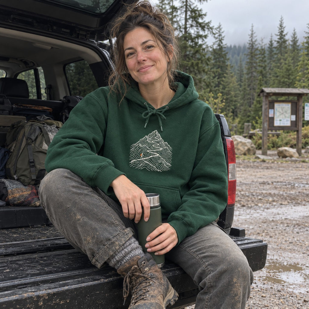 Switchback Hiker Hoodie worn outdoors