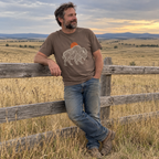 Topo Bison T-Shirt worn outdoors