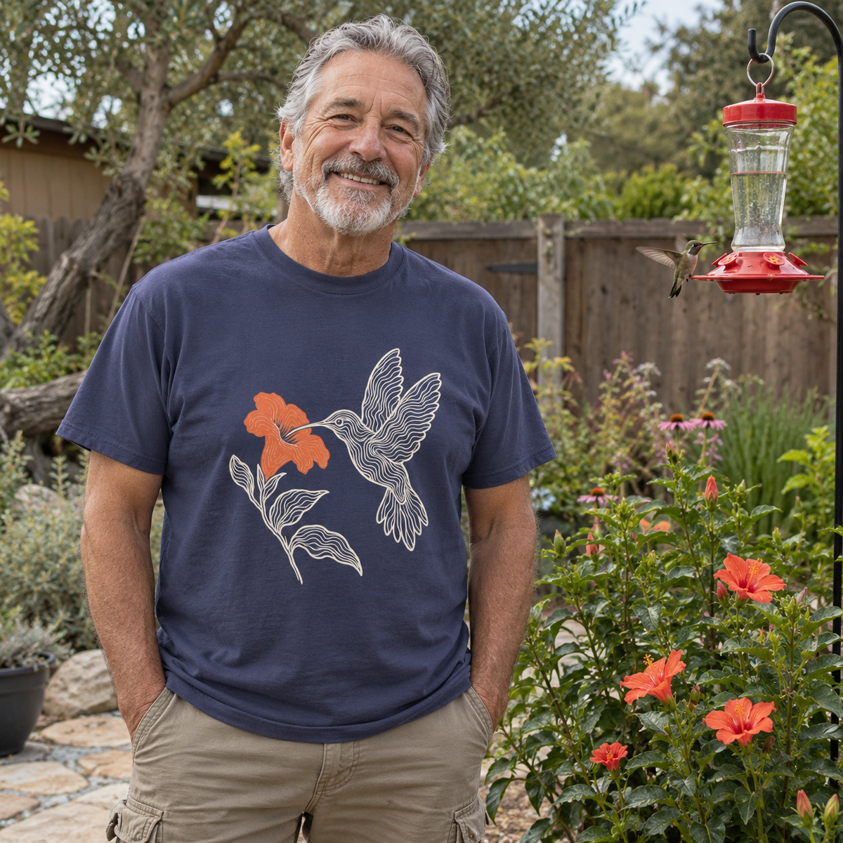 Topo Hummingbird T-Shirt worn outdoors