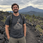 Topo Volcano T-Shirt worn outdoors
