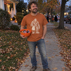 Person wearing the Bigfoot Trick or Treat T-Shirt