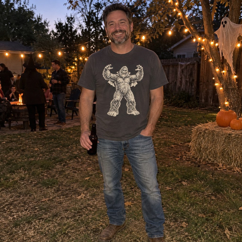 Person wearing the Bigfoot Vampire T-Shirt