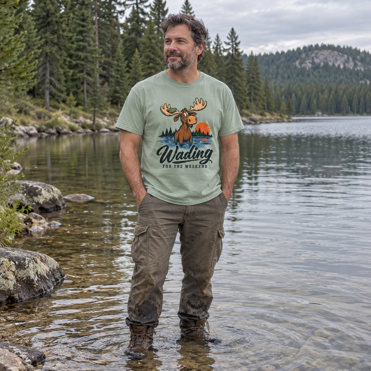 Wearing the Wading for the Weekend T-Shirt