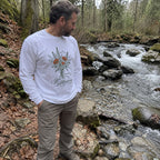 Gone Wildflowering Long Sleeve Shirt - worn outdoors