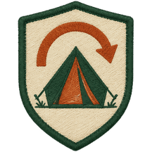 Free returns embroidered patch